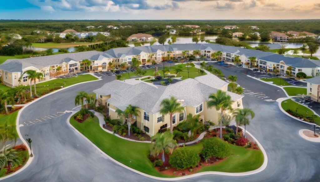 Side-by-side view of a 55+ community and a traditional neighborhood