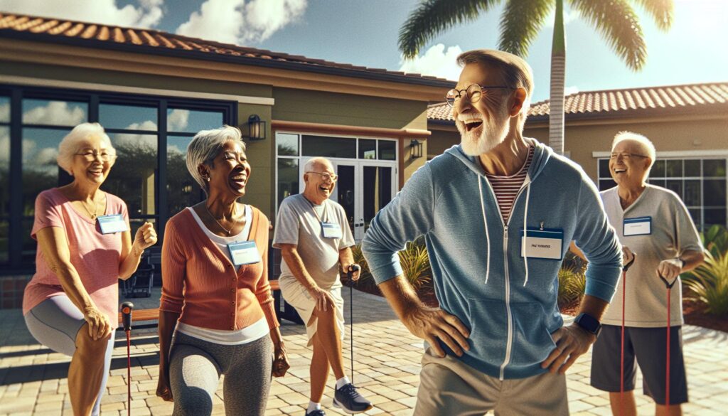 Seniors enjoying social activities in a 55+ community