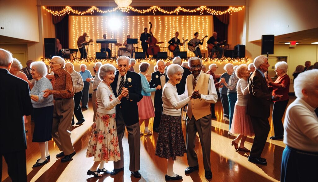 Seniors participating in a fun community event in Port St. Lucie