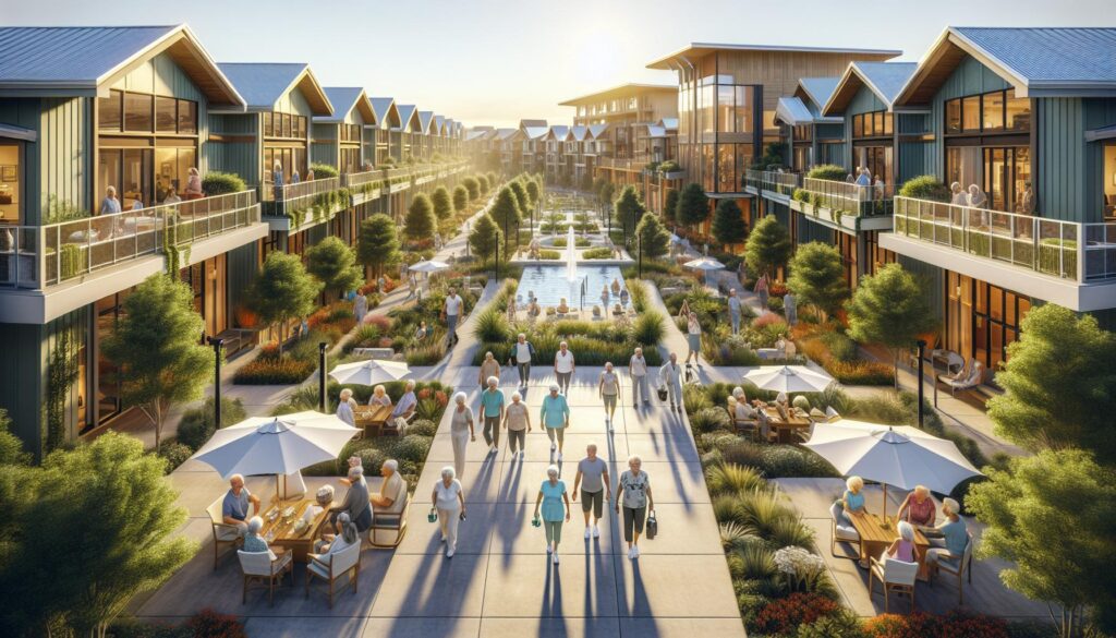 A vibrant 55+ community with smart homes, solar panels, and wellness amenities.