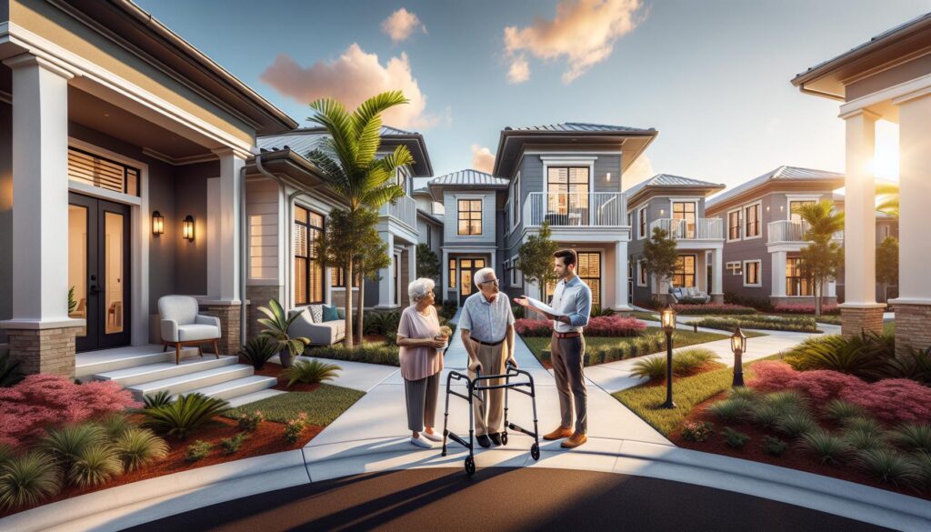 Accessible 55+ home in Florida with step-free entrance and smart features.