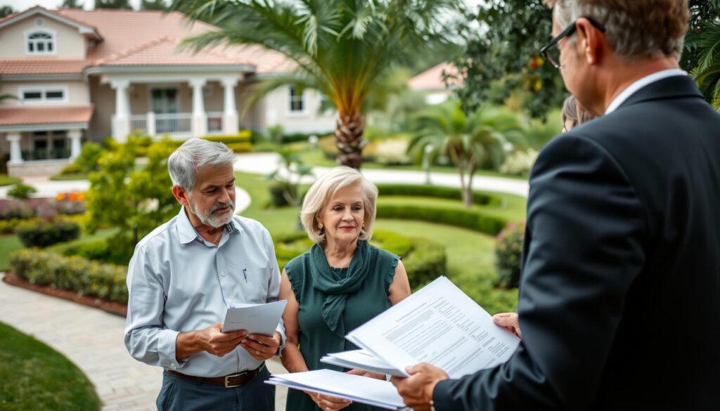 Real estate agent providing guidance in Port St. Lucie's 55+ community.
