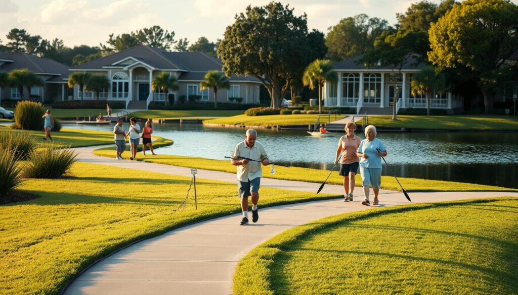Port St. Lucie 55+ community with private lake and amenities