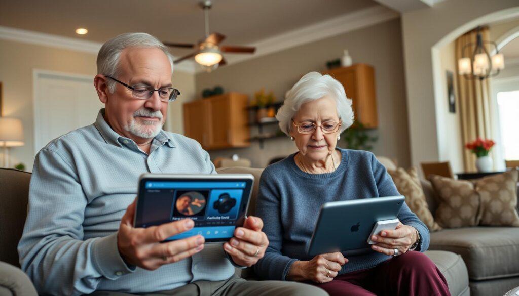 Seniors using smart home technology in Port St Lucie.