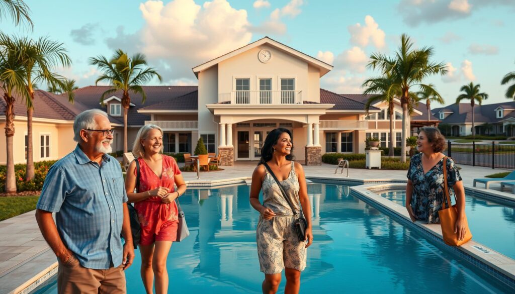 Aerial view of Four Seasons at Wylder, a resort-style 55+ community in Port St. Lucie