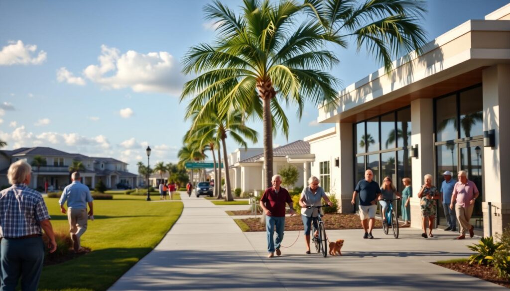 Port St. Lucie 55+ community homes including villas, cottages, and single-family styles