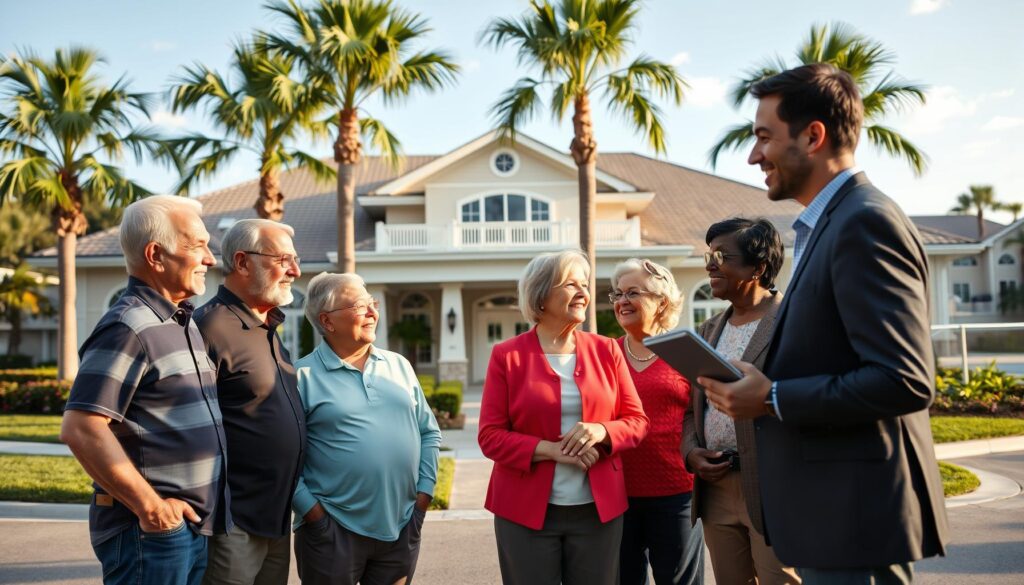 Active adults socializing at Four Seasons Wylder 55+ community in Port St. Lucie