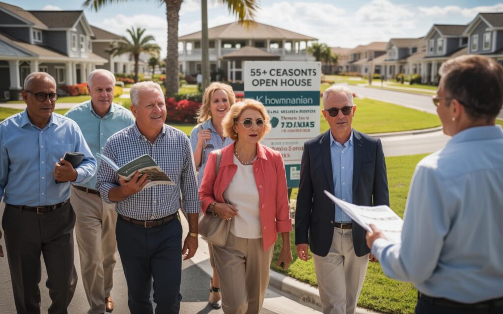 Chart comparing 2025 Florida 55+ community property tax rates and exemptions with other states